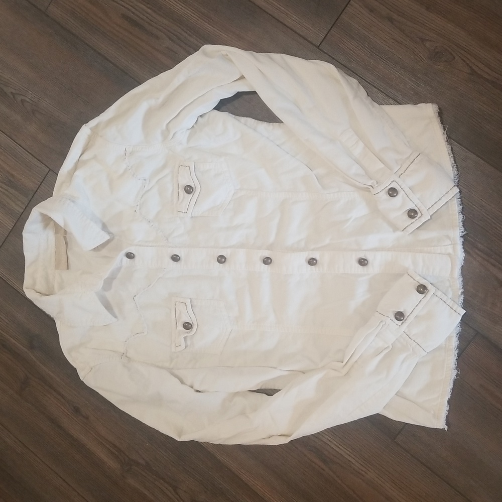 Arizona Corduroy Cream Shirt Medium